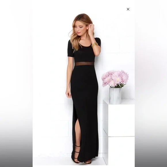 knee length dresses for ladies Careless Memories Expose Mesh Panel Dress by Another Girl S main image 0